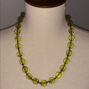Green acrylic beaded necklace